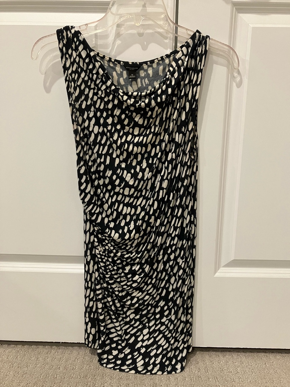 Ann Taylor 100% Modal Sleeveless Cowl Neck Ruched Top Medium